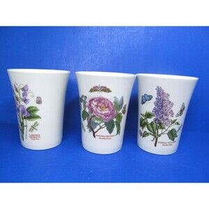Portmeirion Botanic Garden Susan Williams-Ellis Set Of 3 Various Tumblers 4.5"